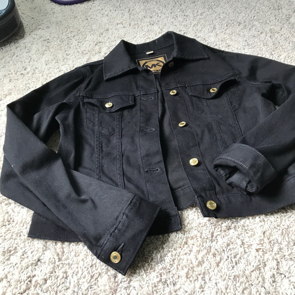 Michael Kori’s black jean jacket size medium